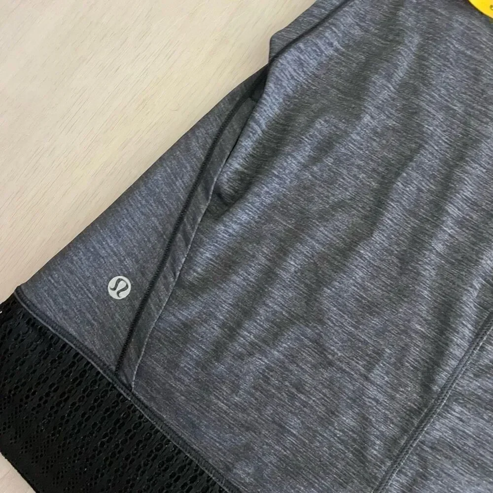 Lululemon Sun Runner Short Sleeve Black size 4